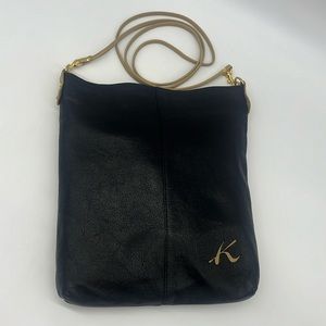 Kitamura Vintage Black/Tan/Gold Leather Crossbody